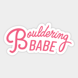 Bouldering Babe Pink Sticker